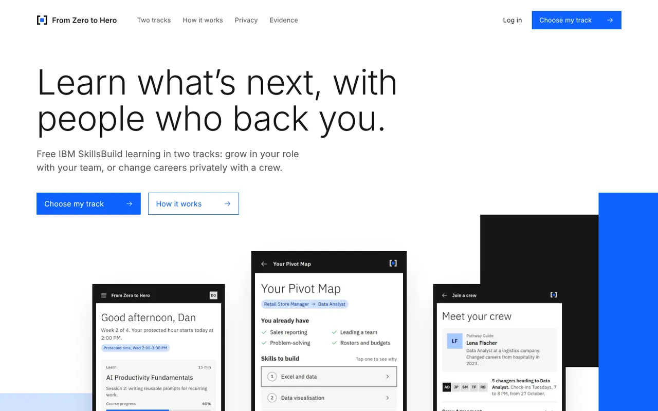 From Zero to Hero landing page
